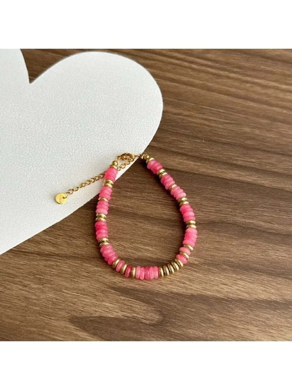Pink Beaded Bracelet Q18